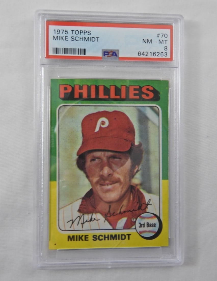 PSA TOPPS '75 MIKE SCHMIDT NM-MT 8 (1 of 3)