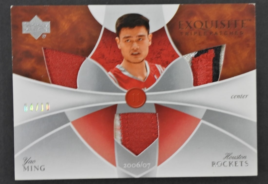 YAO MING 2007 UPPER DECK 04/10 TRIPLE PATCH (1 of 2)