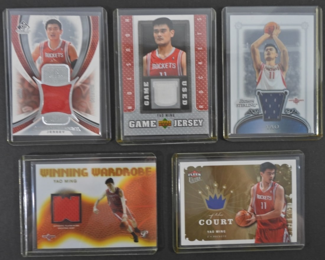 (5) YAO MING PATCH CARDS (1 of 2)