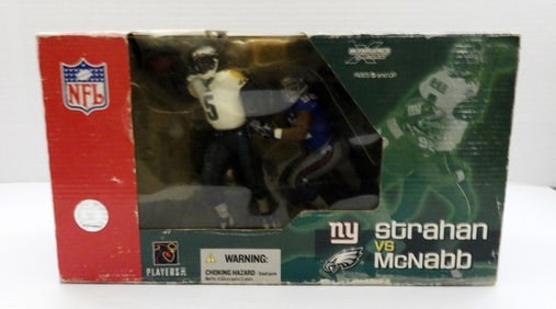 McFARLANE NFL STRAHAN VS McNABB FIGURINES