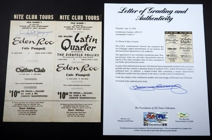 JOE DiMAGGIO SIGNED ADVERTISE PSA/DNA