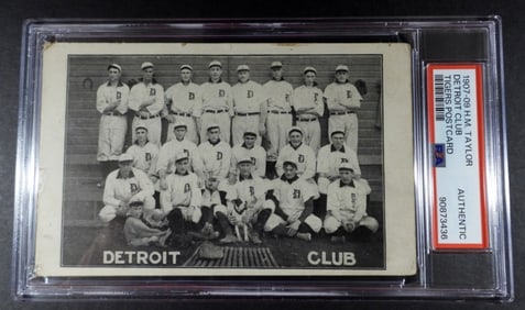 1907-09 H.M. TAYLOR DETROIT CLUB TY COBB