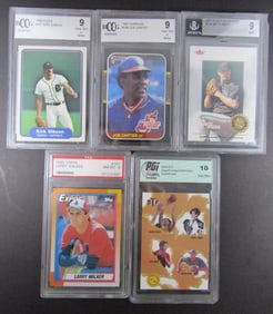 (5) BECKETT, BCCG, PSA & PGI CARDS