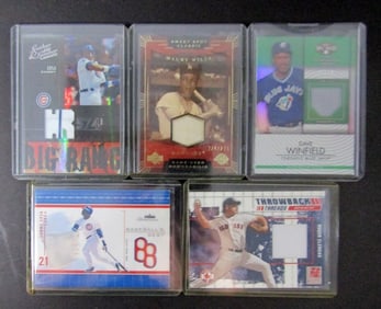 (5) BASEBALL PATCH CARDS