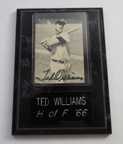 TED WILLIAMS SIGNED CARD