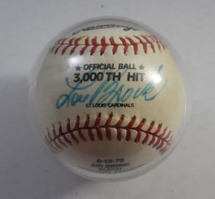 LOU BROCK SIGNED BASEBALL