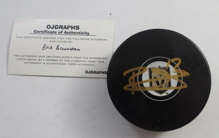 ERIK BRAUNSTROM SIGNED PUKE
