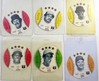 (6) 1982 BASEBALL TRADING DISC