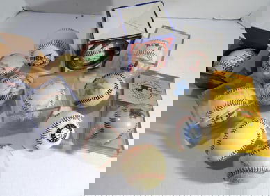 (13) BASEBALLS FACSIMILE & AUTOGRAPHED