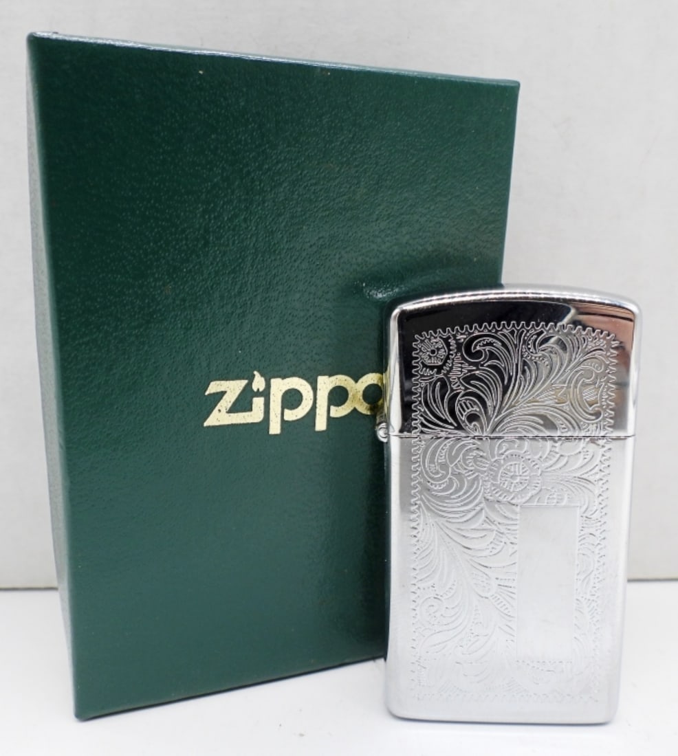 1996 SEALED SLIM ETCHED ZIPPO (1 of 4)