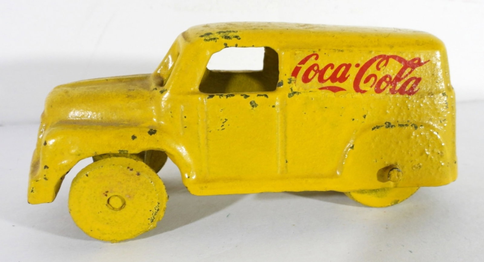 CAST IRON COCA COLA TOY TRUCK: 4" LONG - NO MAKERS MARK