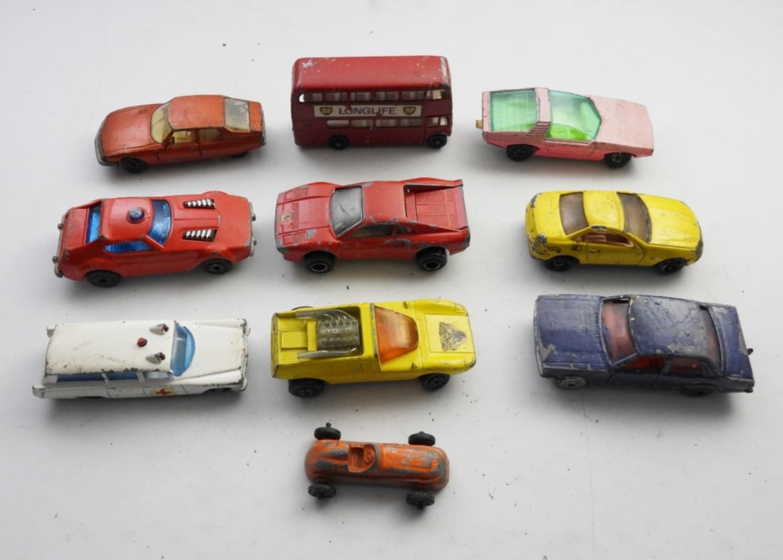(10) MATCHBOX, HOT WHEELS, MIDGE TOY: ALL DIFFERENT