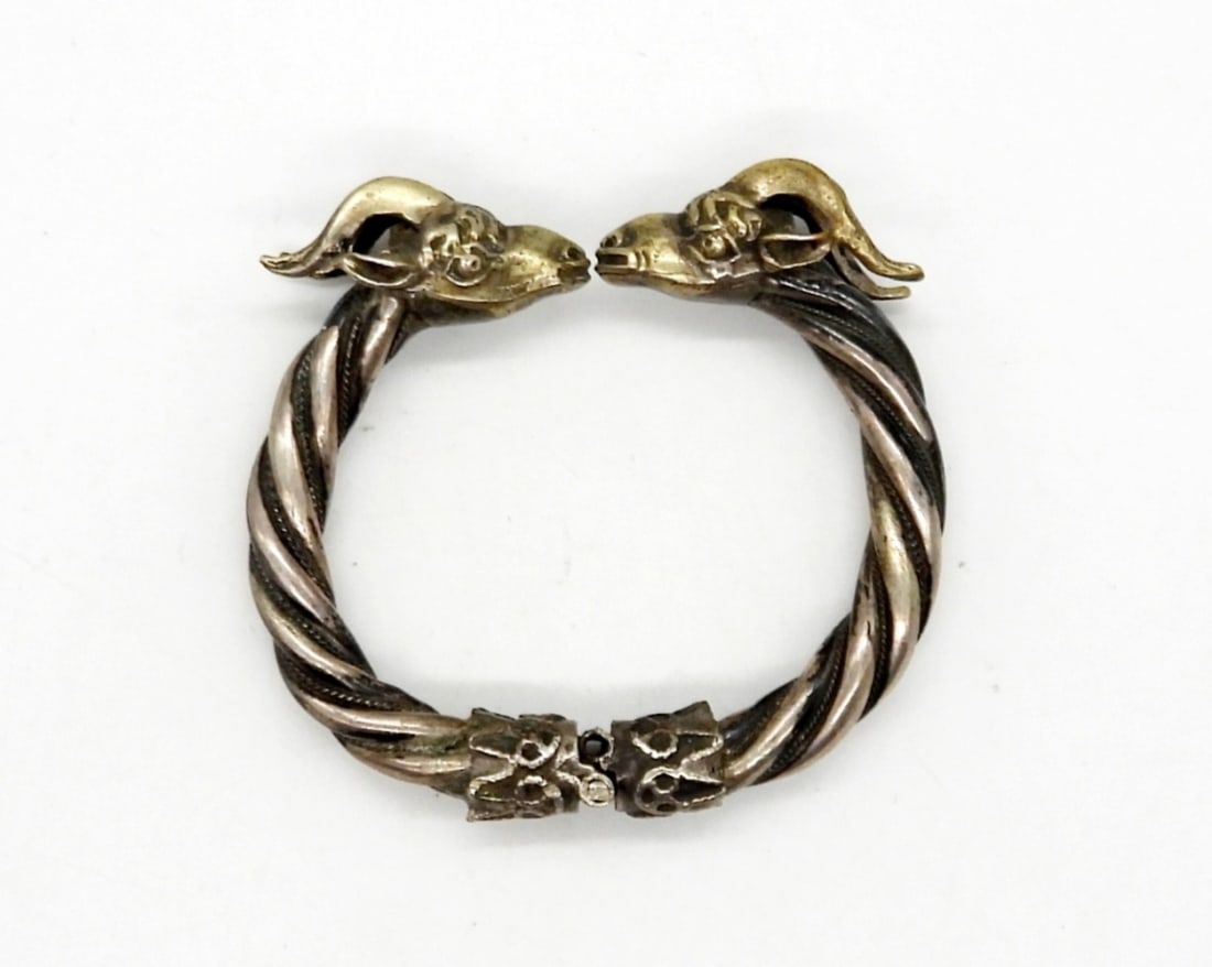 STERLING SILVER RAMS HEAD BRACELET (1 of 2)
