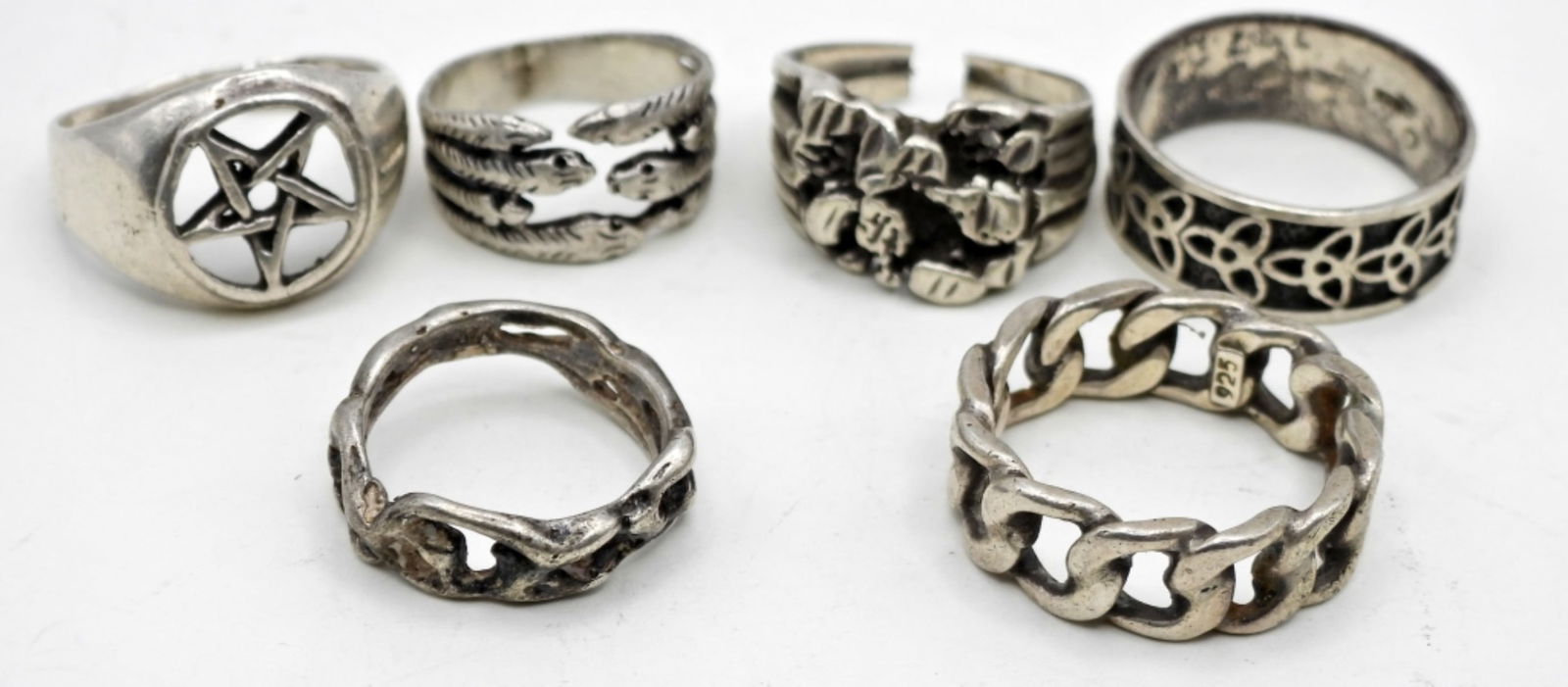 6CT MENS STERLING SILVER RINGS (1 of 4)