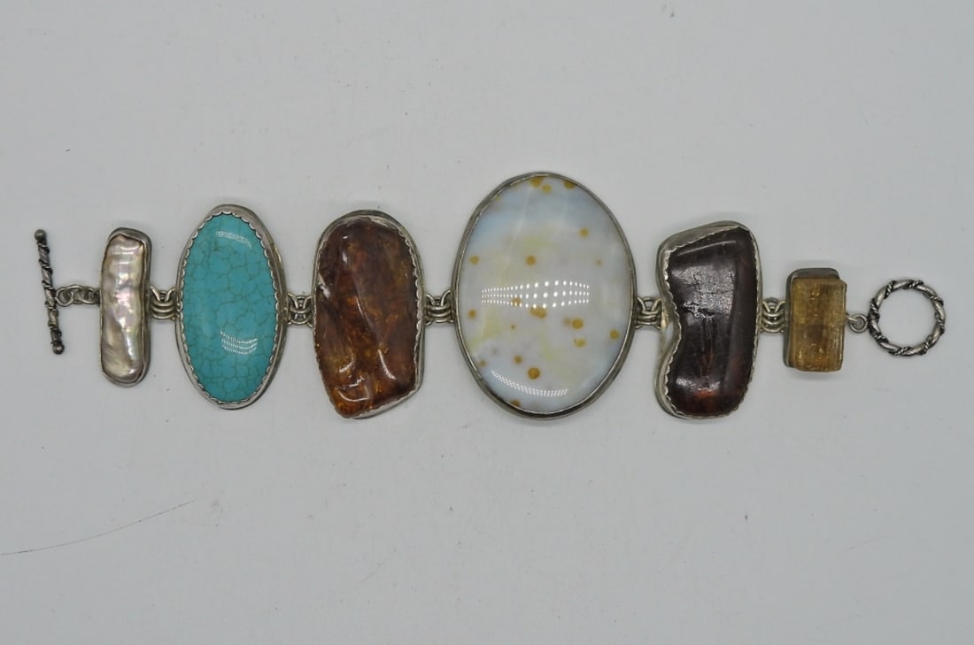 VINTAGE HANDMADE STERLING BRACELET (1 of 3)