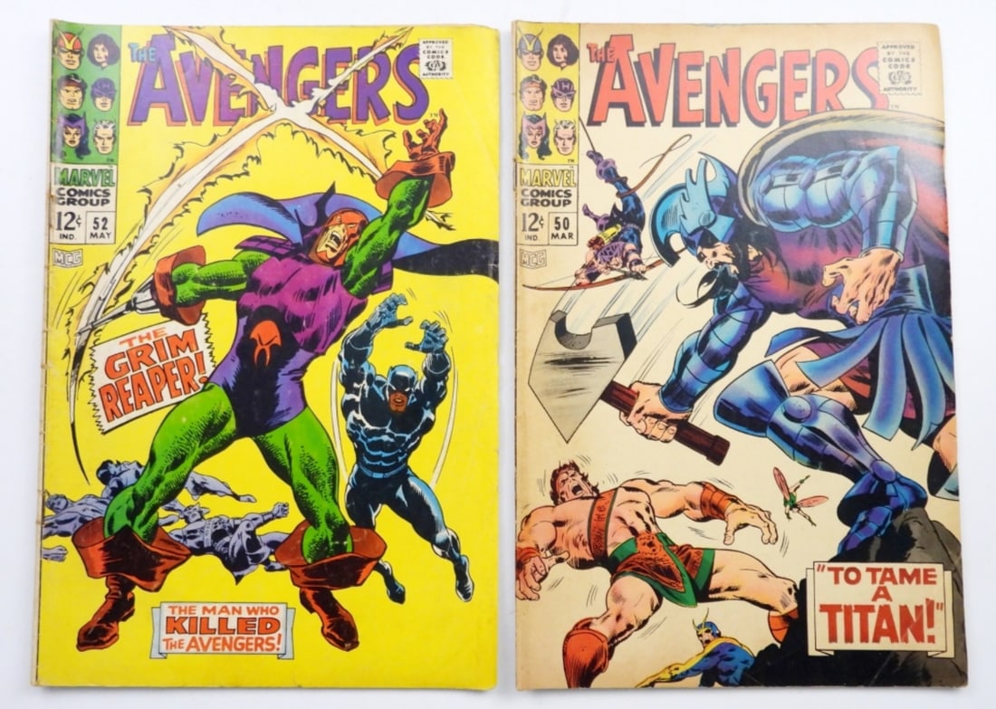 (2) AVENGERS #50 & #52 MARVEL 1968 (1 of 3)