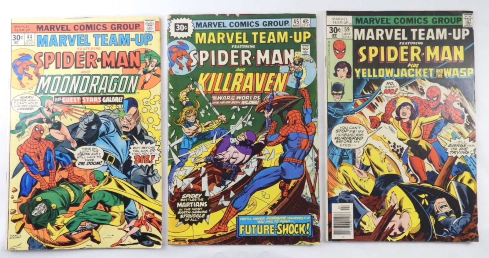 (3) 30c MARVEL TEAM-UP #44,45,59 (1 of 3)
