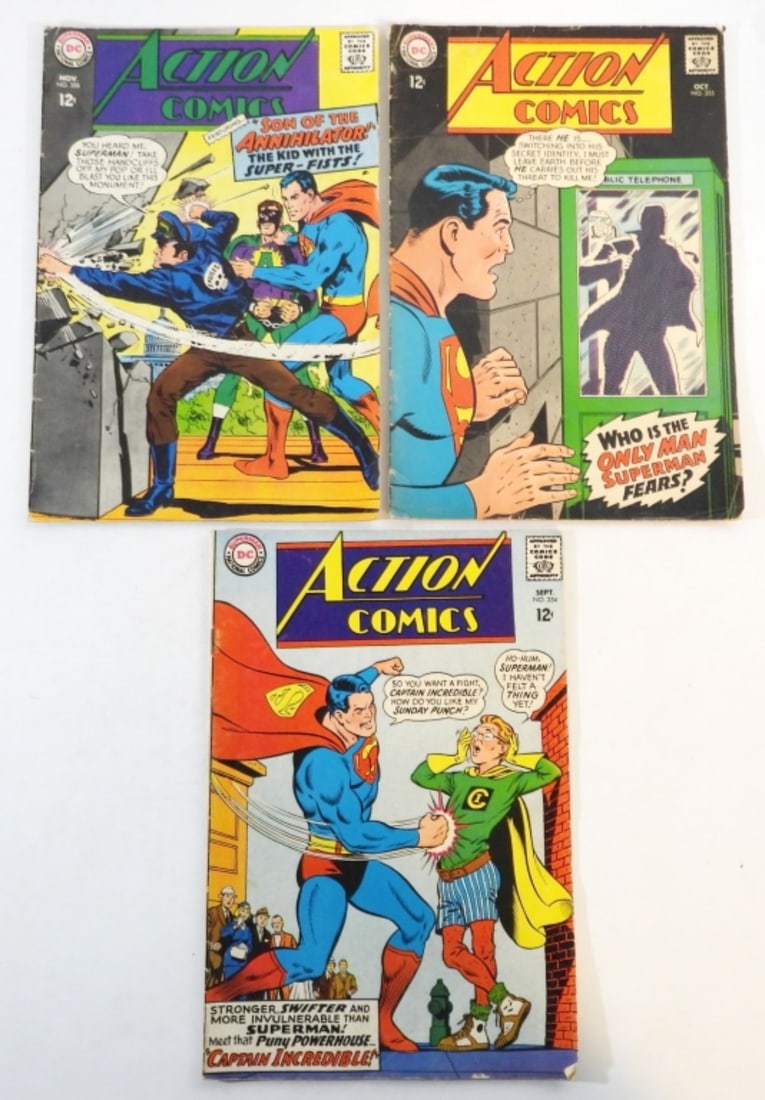 (3) 1967 SILVER AGE DC ACTION COMICS (1 of 3)