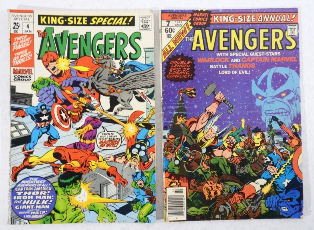 (2) KING SIZE THE AVENGERS COMICS: GOOD OR BETTER, 25 AND 60 CENT ISSUES #4 AND #7