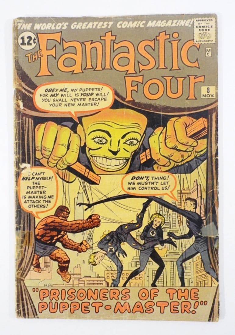 1962 FANTASTIC FOUR #8 MARVEL COMIC (1 of 4)