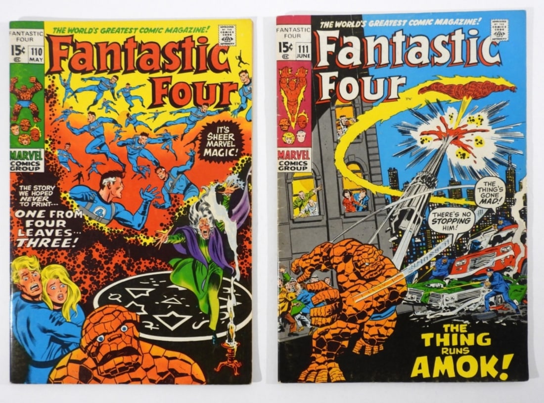 (2)'71 FANTASTIC FOUR #110 & #111 MARVEL: FINE/VF