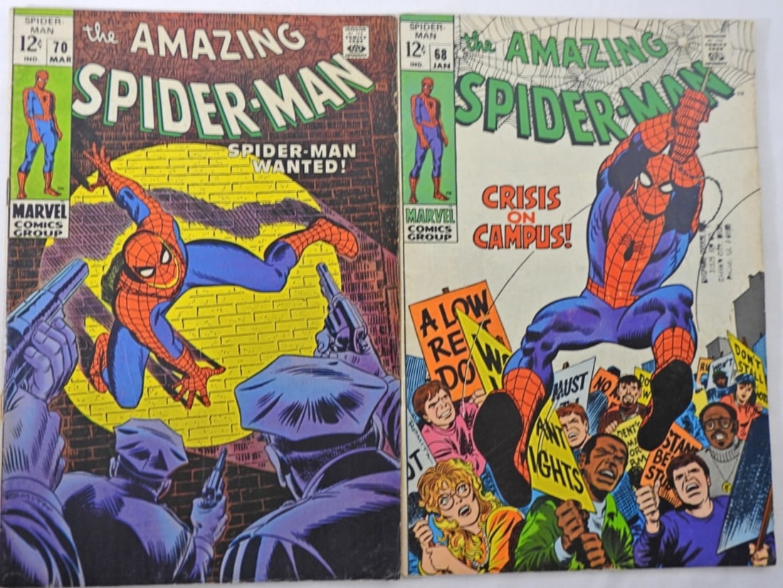 (2) 68/69 SPIDER-MAN MARVEL 12c ISSUES (1 of 3)