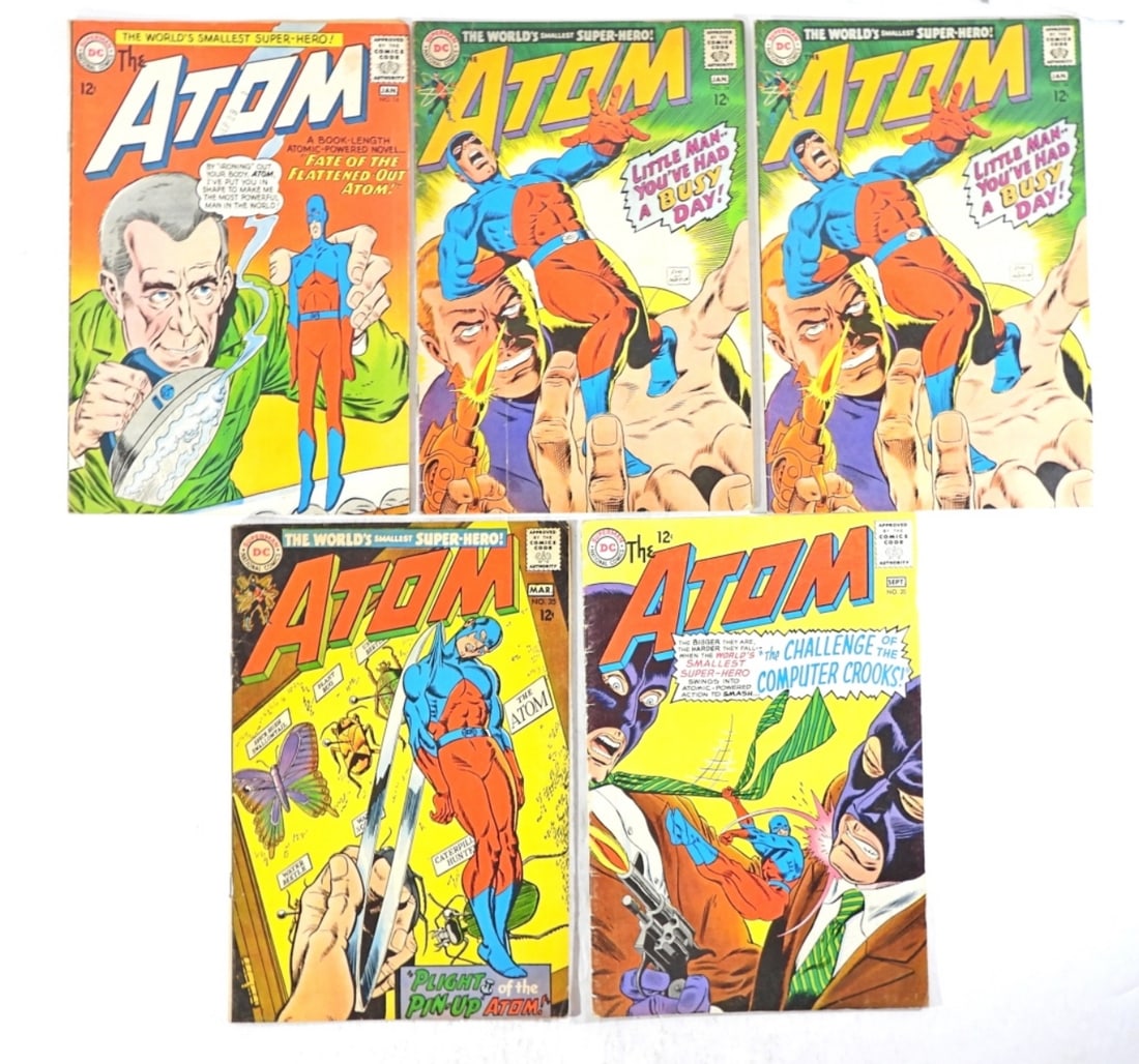 5CT VINTAGE 12c DC ATOM COMICS (1 of 3)