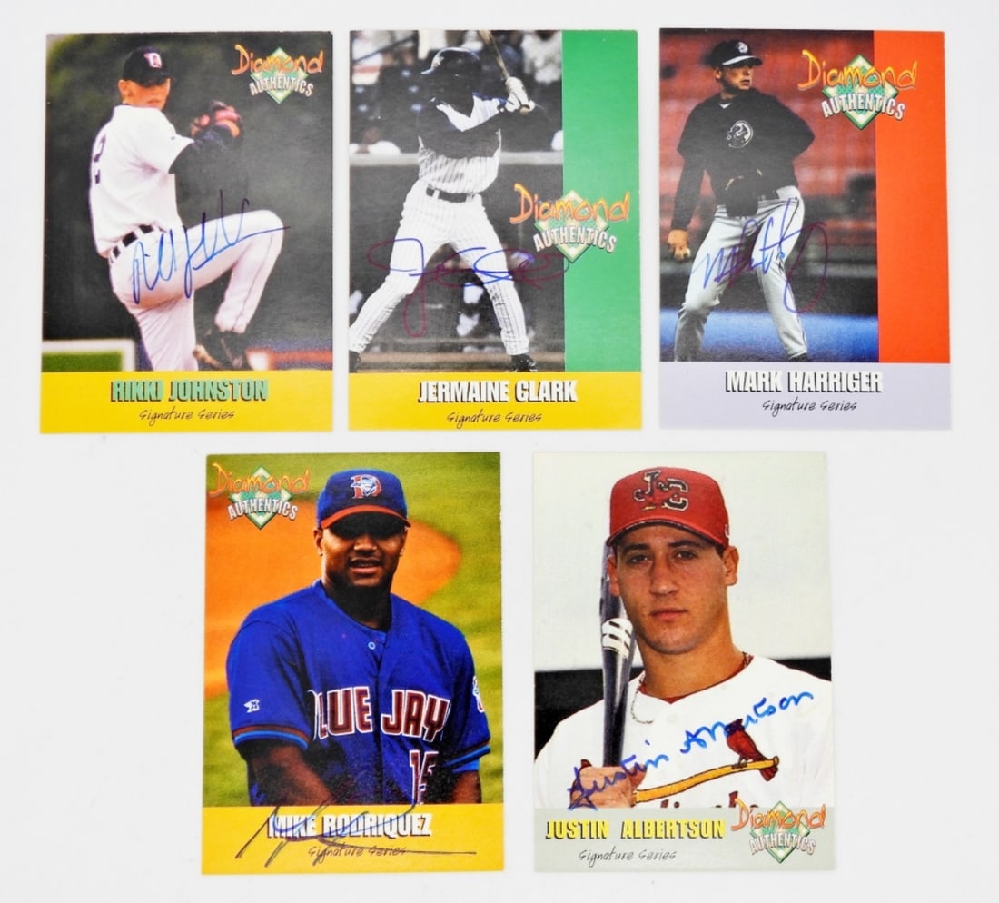 (5) DIAMOND AUTHENTICS  AUTO BALL CARDS (1 of 2)
