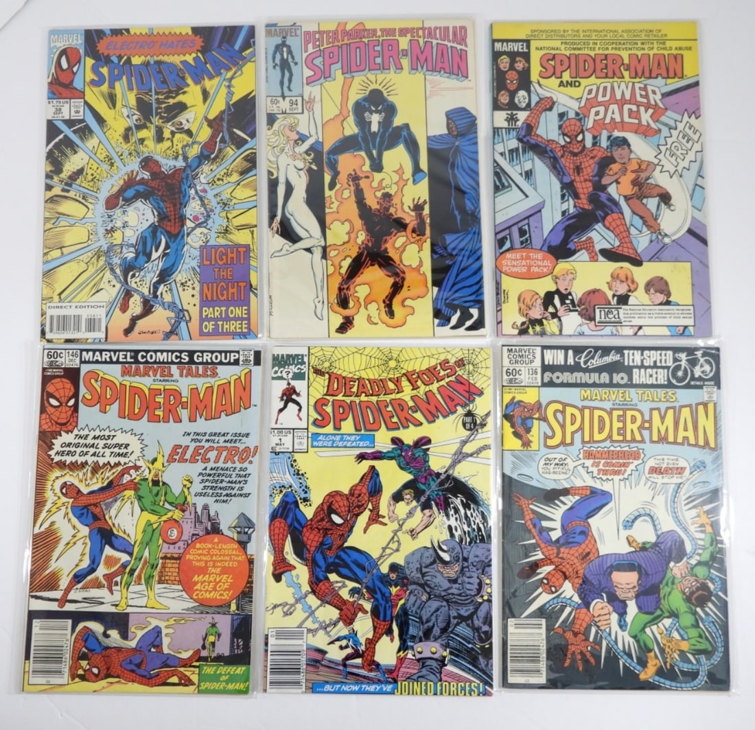 (6) MARVEL SPIDER-MAN COMIC BOOKS (1 of 2)