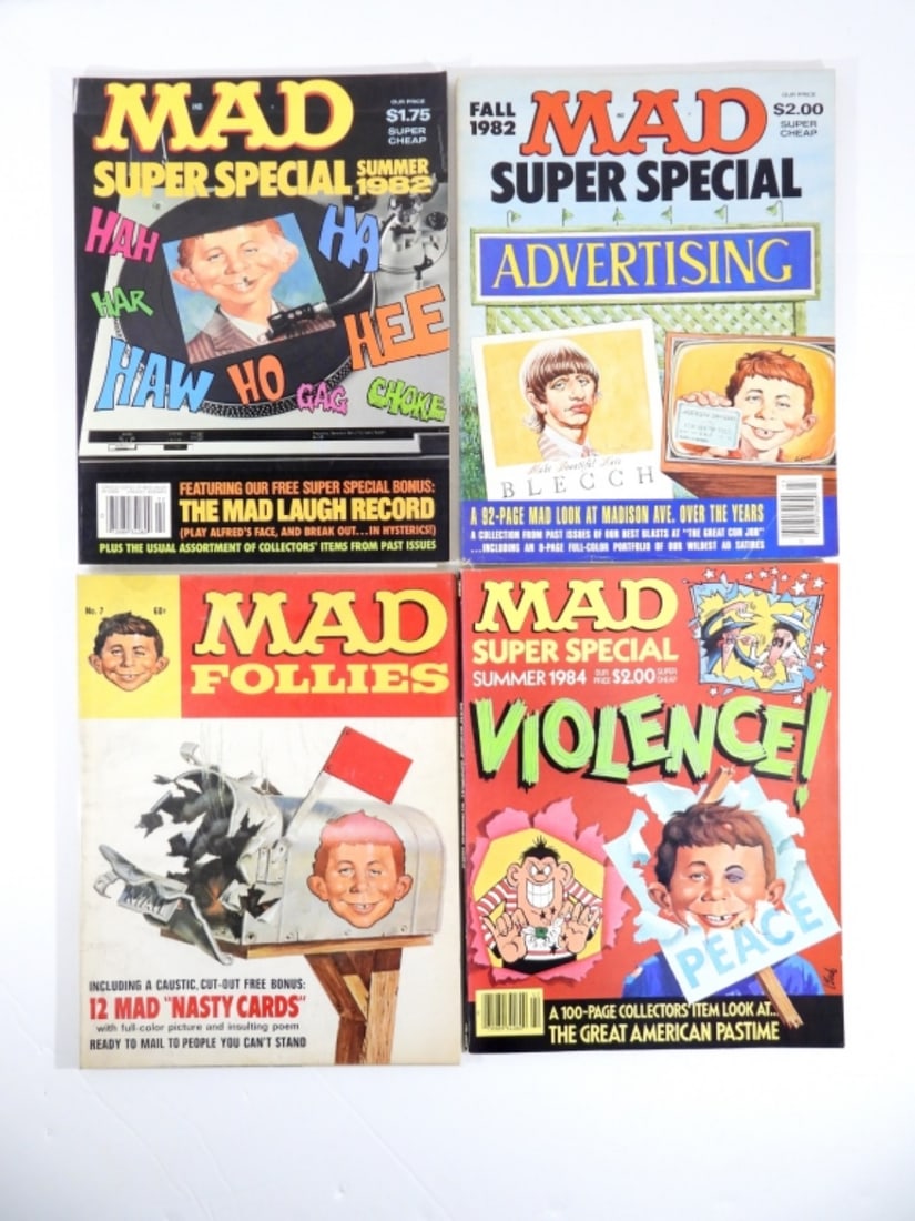 (4) MAD MAGAZINES MIXED LOT (1 of 2)