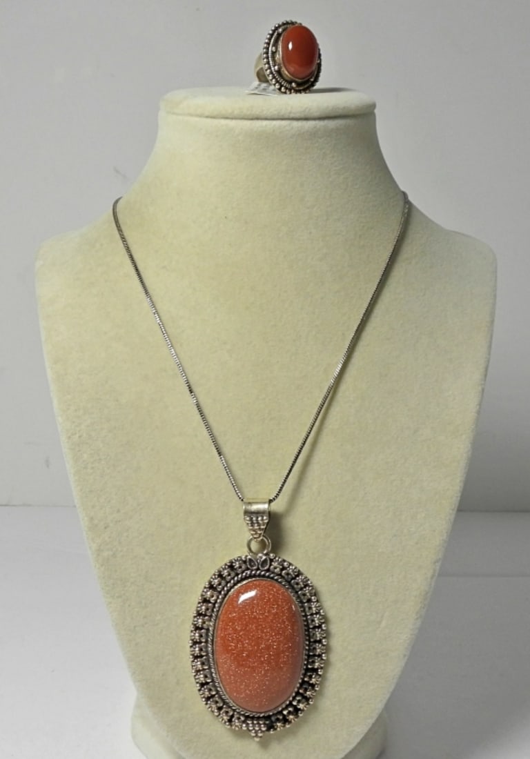 SUNSTONE & RED ONYX SET (1 of 3)