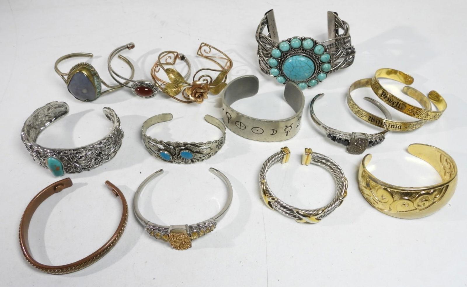 (14) CUFF STYLE BRACELET LOT (1 of 4)