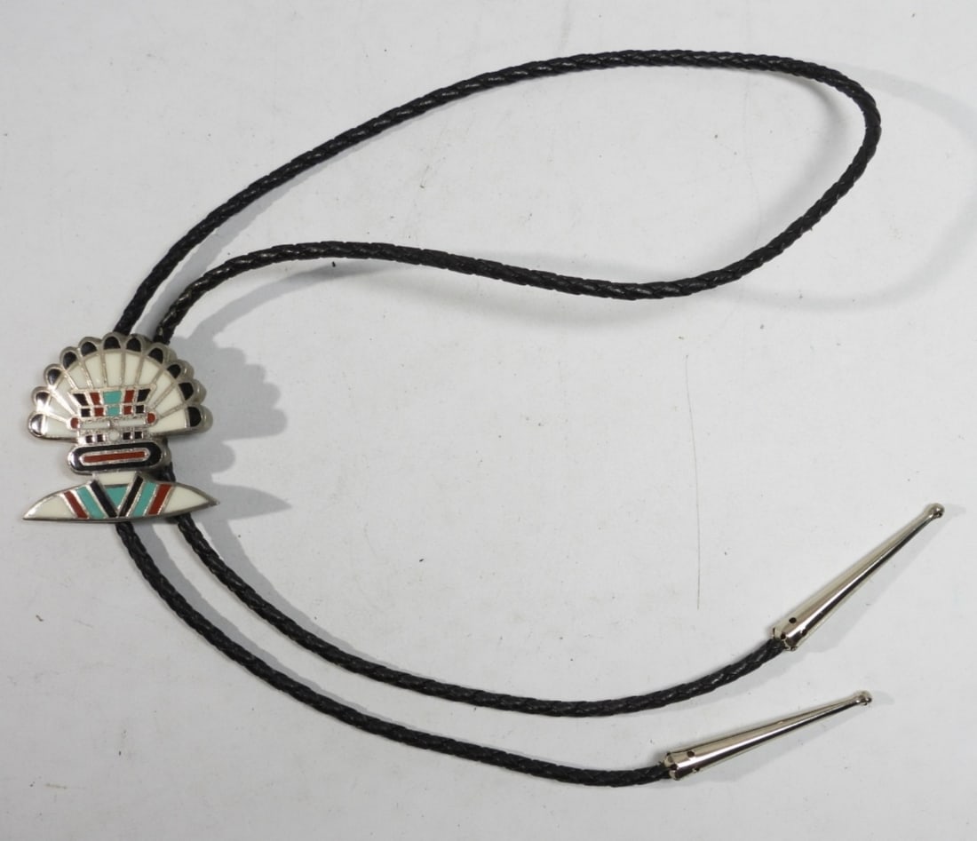 ZUNI STYLE MENS BOLO TIE (1 of 3)