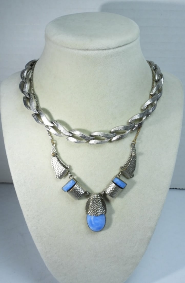 MONET CLASSIC NECKLACE & BLUE STONE: NECKLACE - BOTH 15"