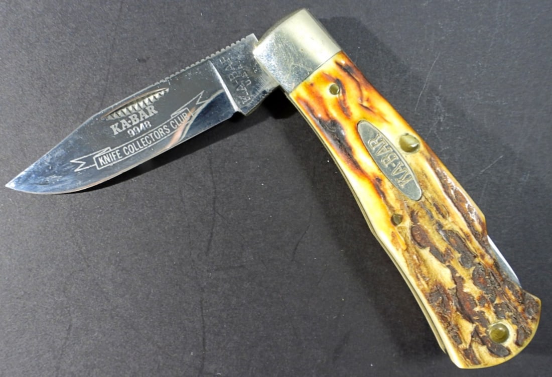 KABAR COLLECTORS CLUB KNIFE: LITTLE TO NO WEAR KNIFE COLLECTORS CLUB ON BLADE NO BOX