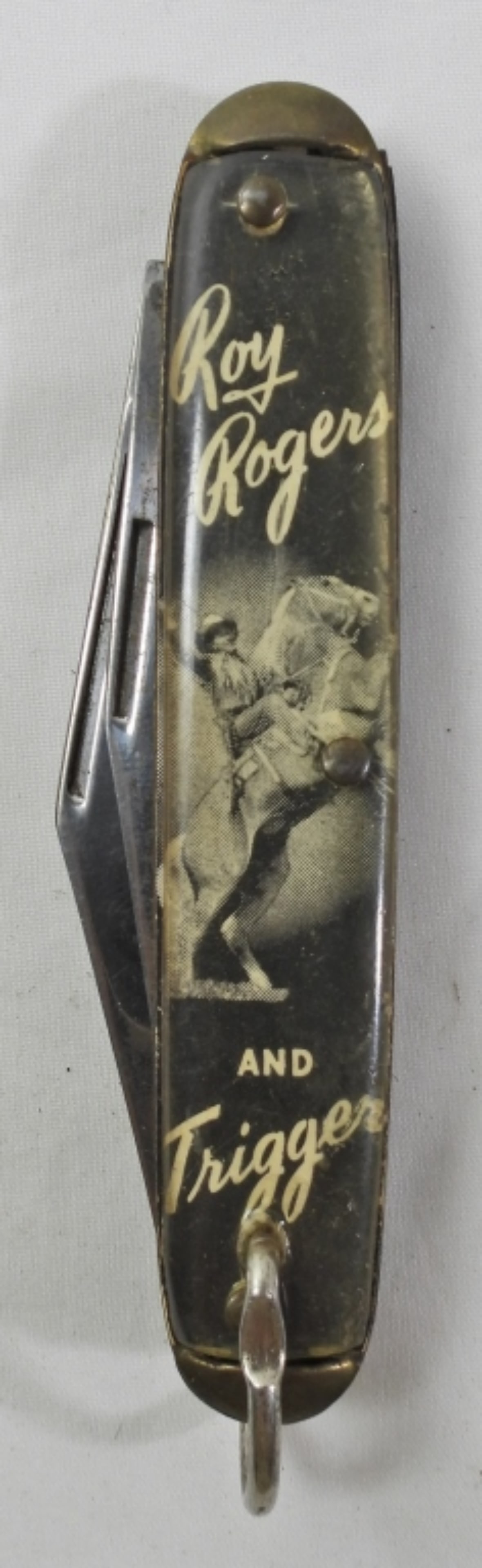 ROY ROGERS AND TRIGGER KNIFE: COLONIAL 2 BLADE- NICE CONDITION