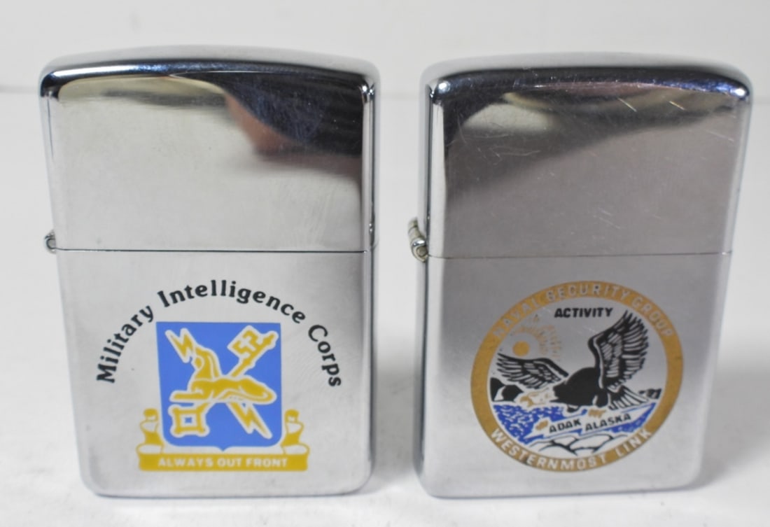 (2) MILITARY & NAVAL ZIPPOS (1 of 4)
