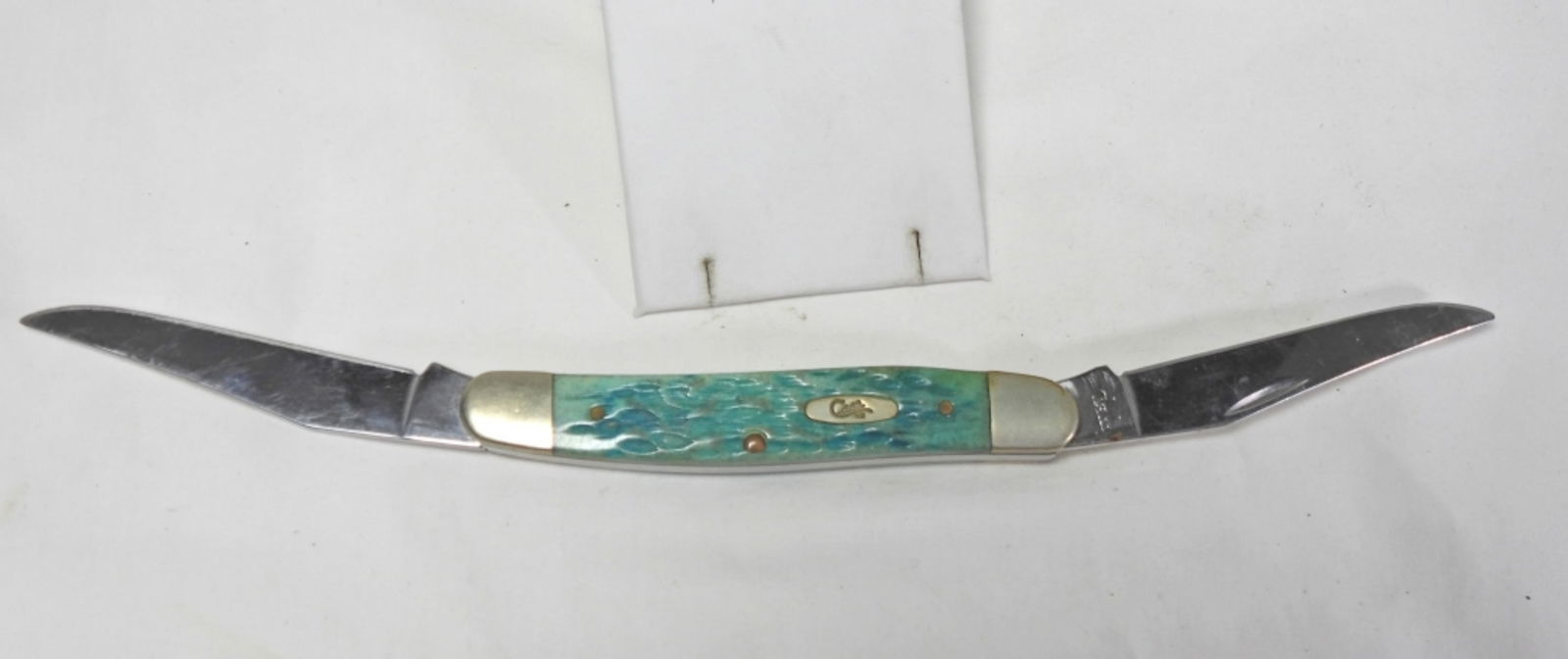 CASE XX MUSKRAT SS KNIFE 5 Dot: TWO BLADE - BLUE BONE - NICE CONDITION