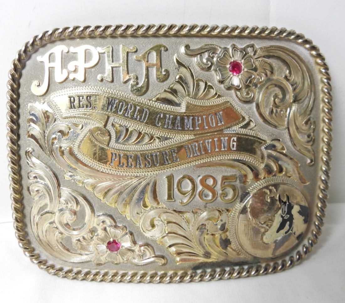 COWBOY  CHAMPION "APHA" BELT BUCKLE (1 of 3)