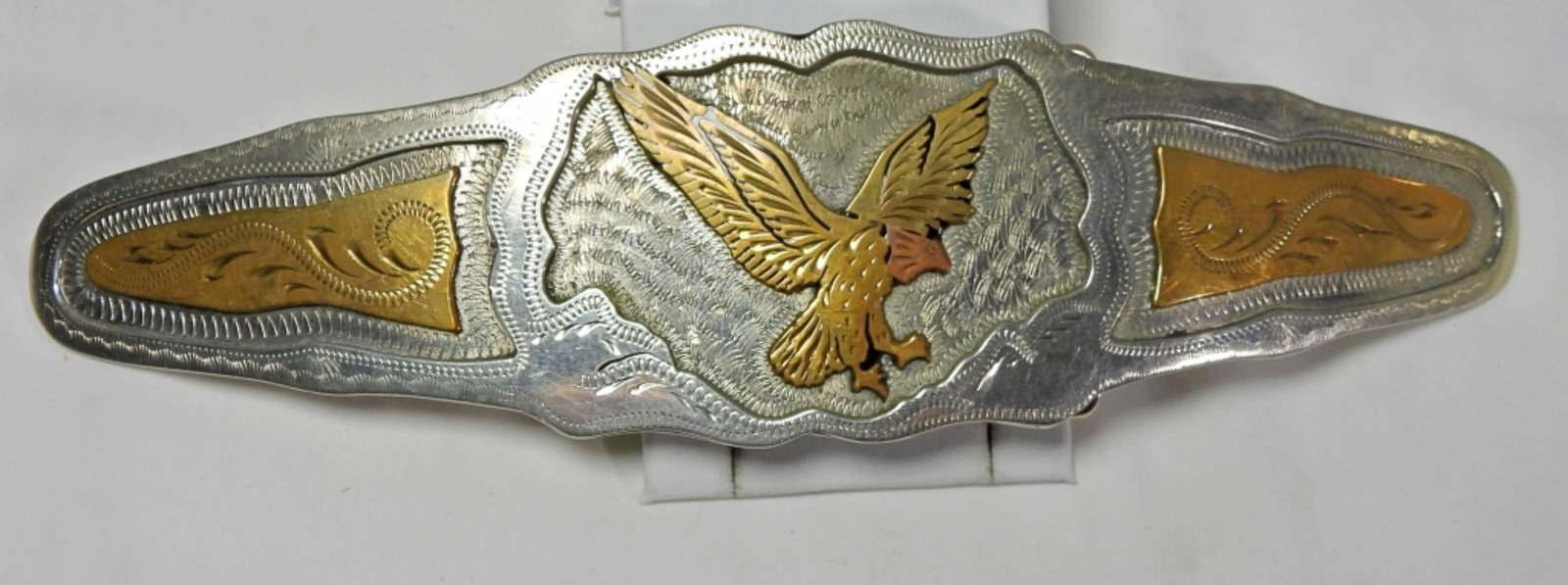 UNIQUE EAGLE BELT BUCKLE 9" LONG: VINTAGE WESTERN