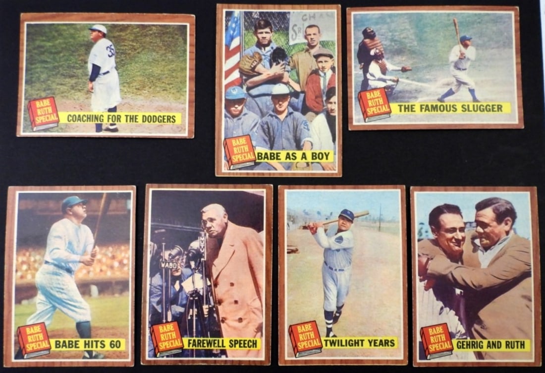 (7) 1962 TOPPS BABE RUTH STORY LOT (1 of 2)