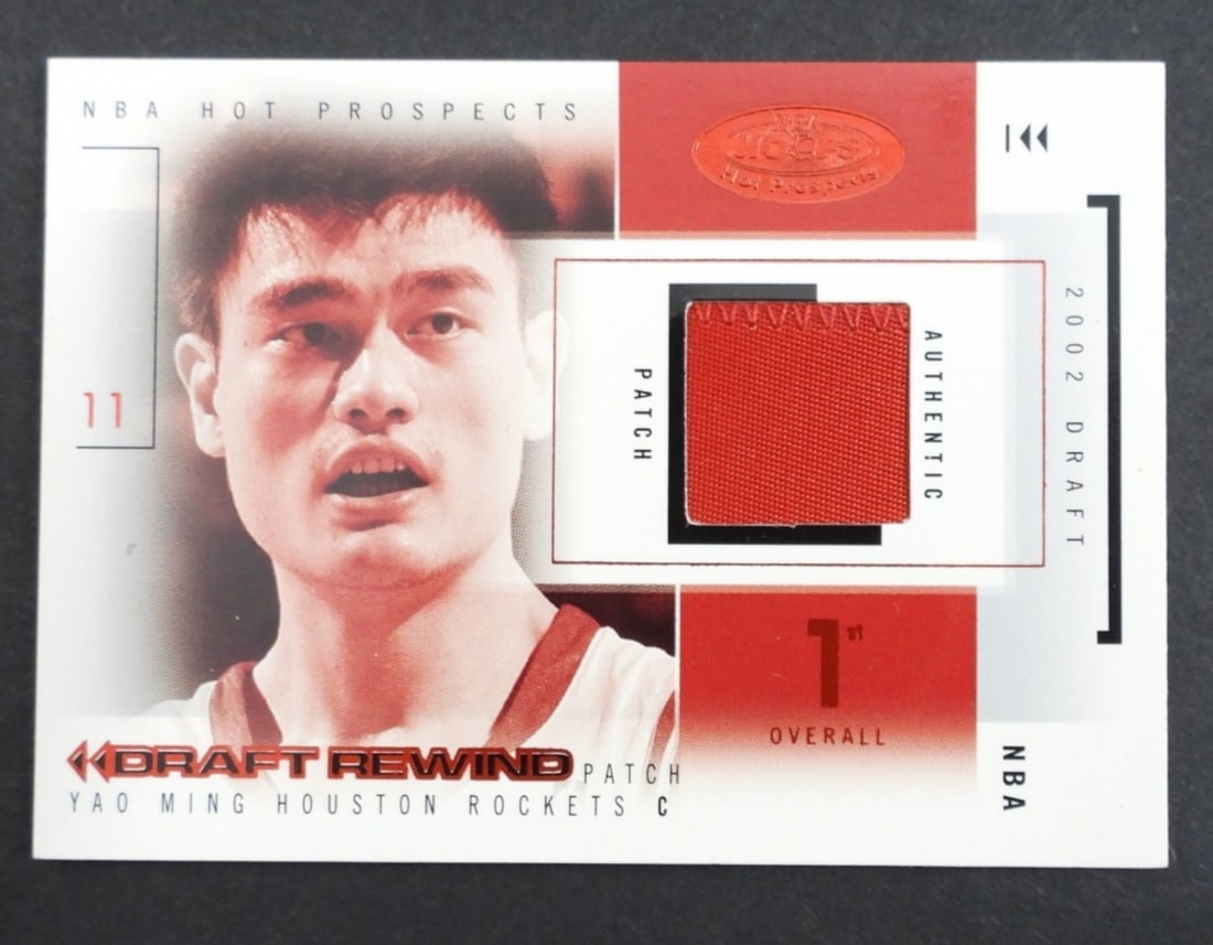 FLEER YAO MING 2002 DRAFT JERSEY CARD 5/5 (1 of 2)