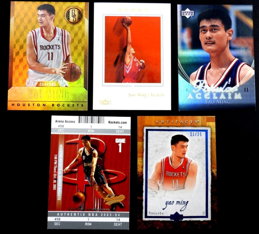 (5) YAO MING CARDS (1 of 2)