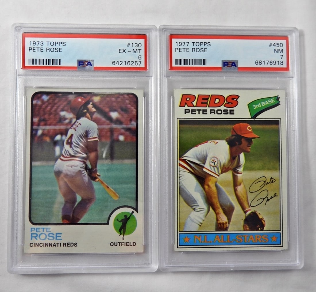 (2) PSA TOPPS PETE ROSE CARDS (1 of 3)