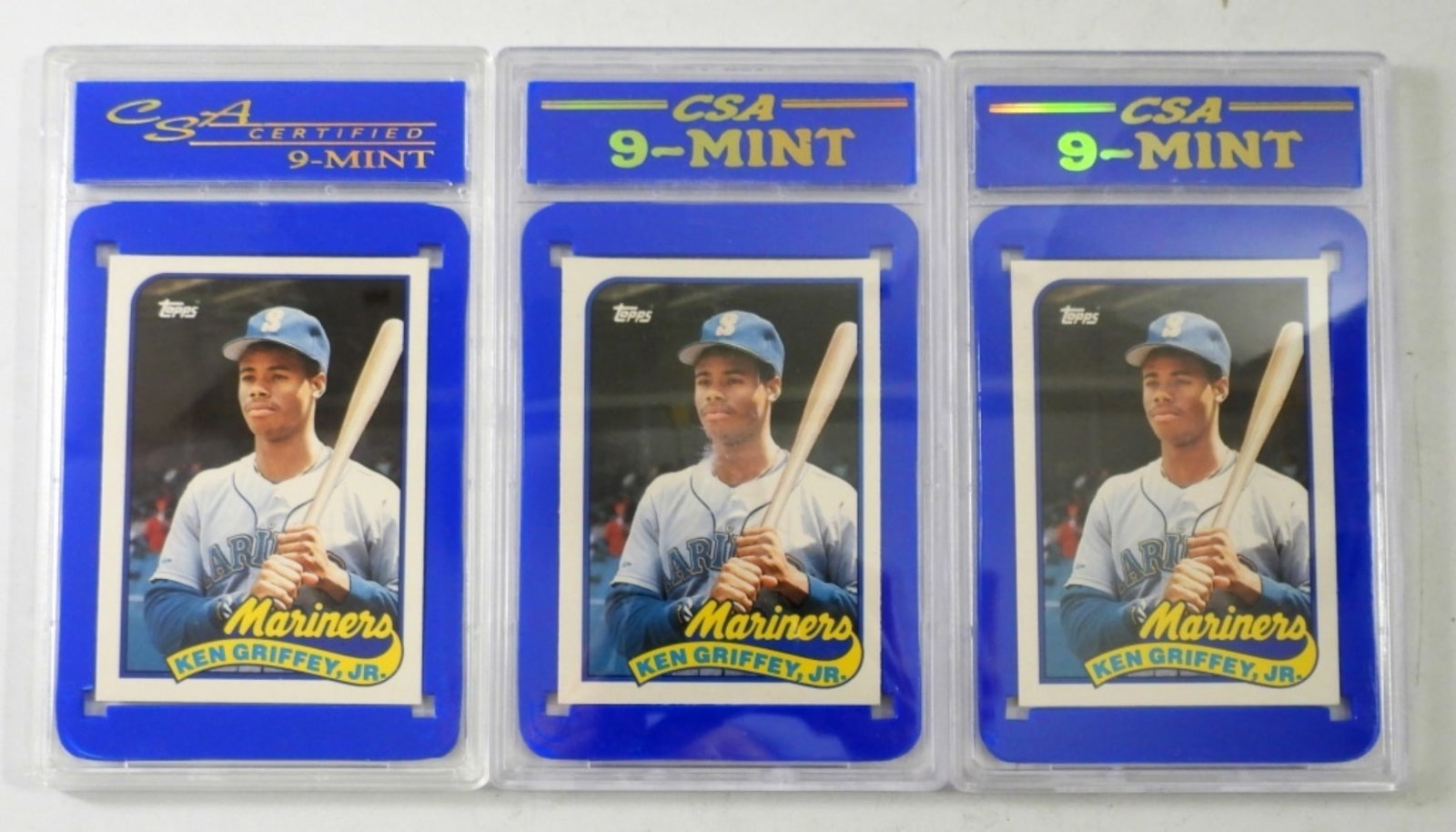 (3) KEN GRIFFEY JR., CERTIFIED - CSA 9-MINT: 41T - TOPPS