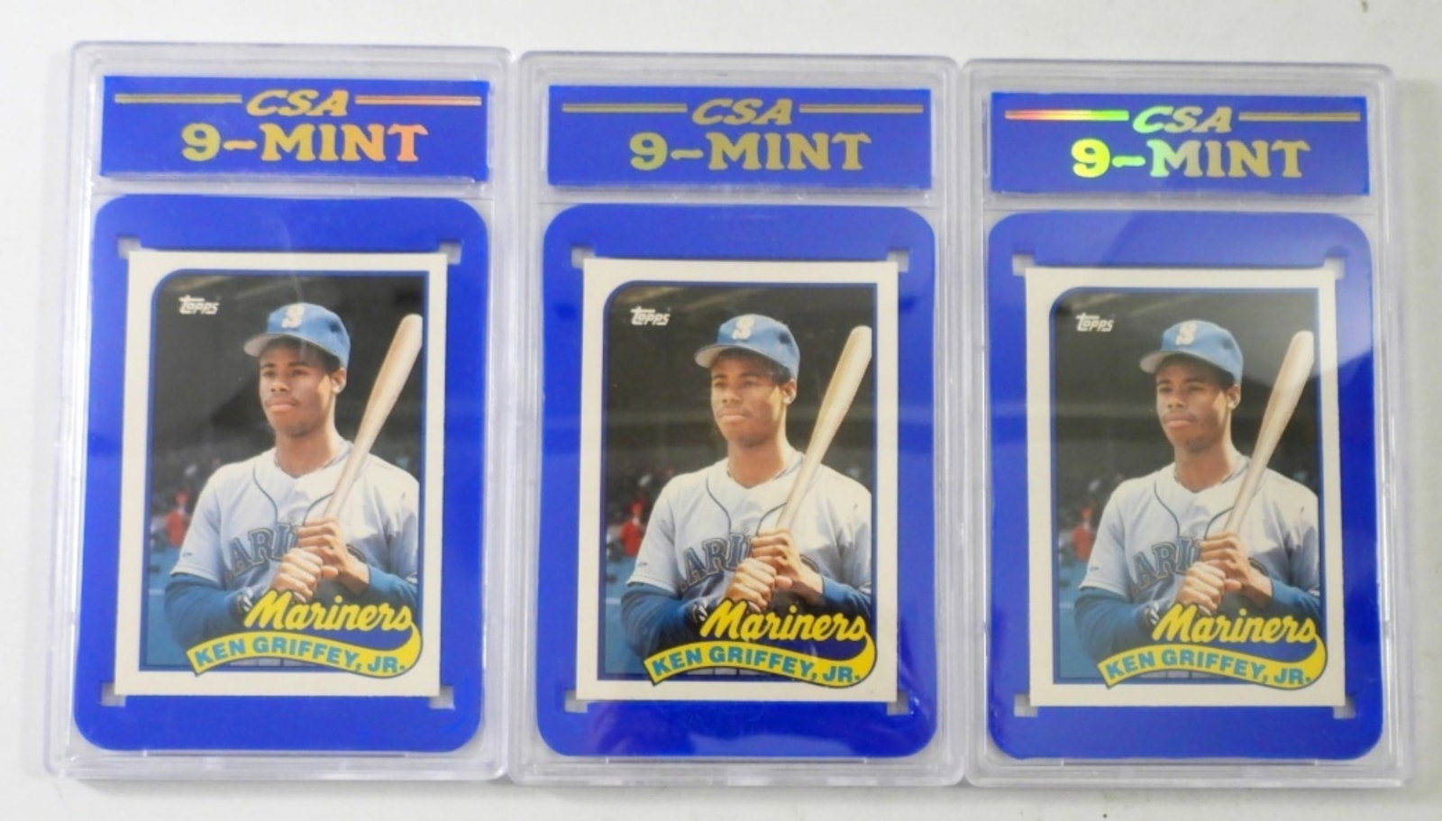 (3) KEN GRIFFEY JR., CERTIFIED - CSA 9-MINT: 41T - TOPPS
