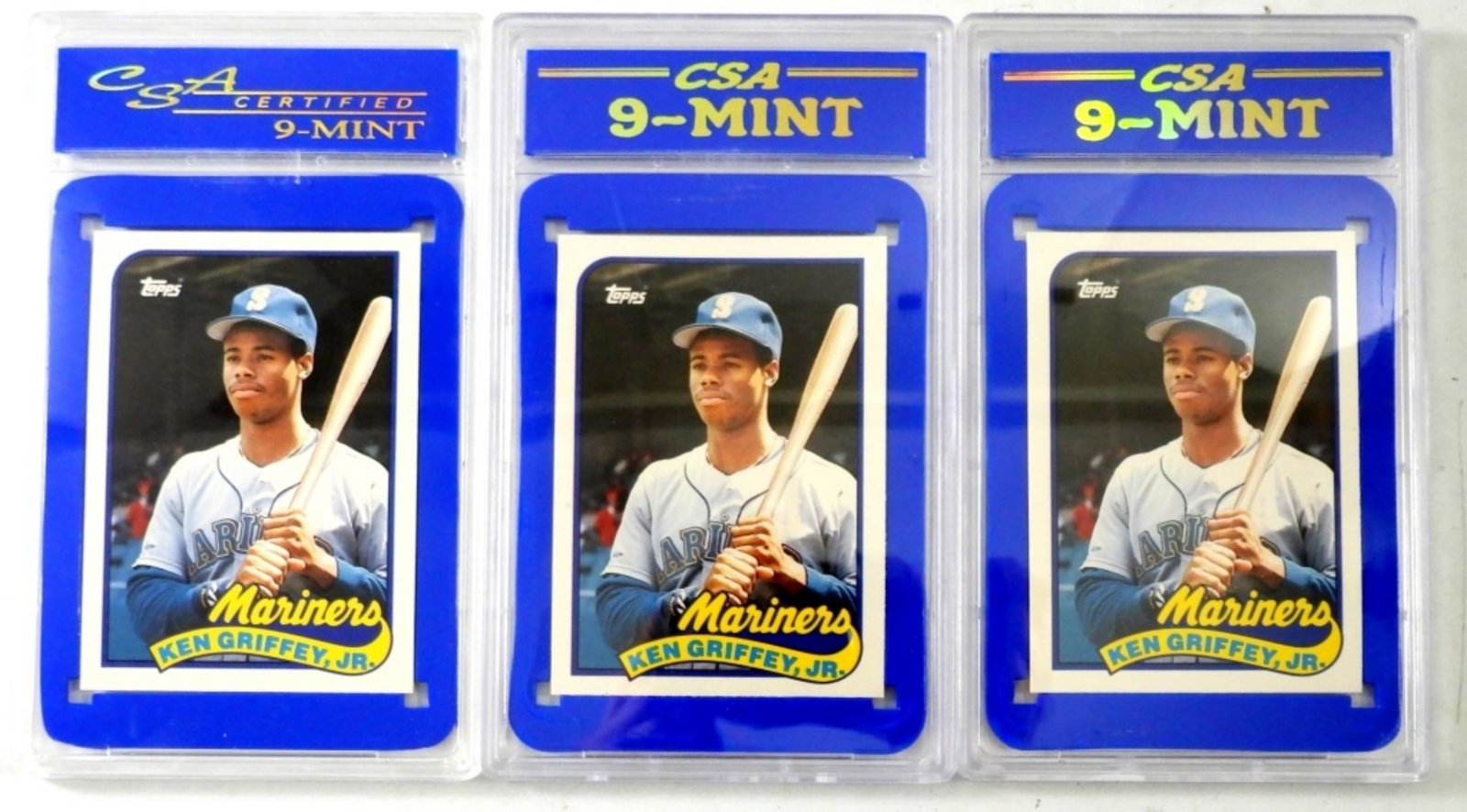 (3) KEN GRIFFEY JR., CERTIFIED - CSA 9-MINT: 41T - TOPPS