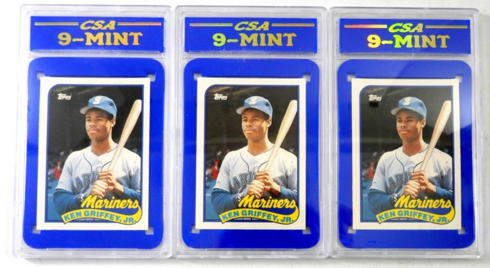 (3) KEN GRIFFEY JR., CERTIFIED - CSA 9-MINT: 41T - TOPPS