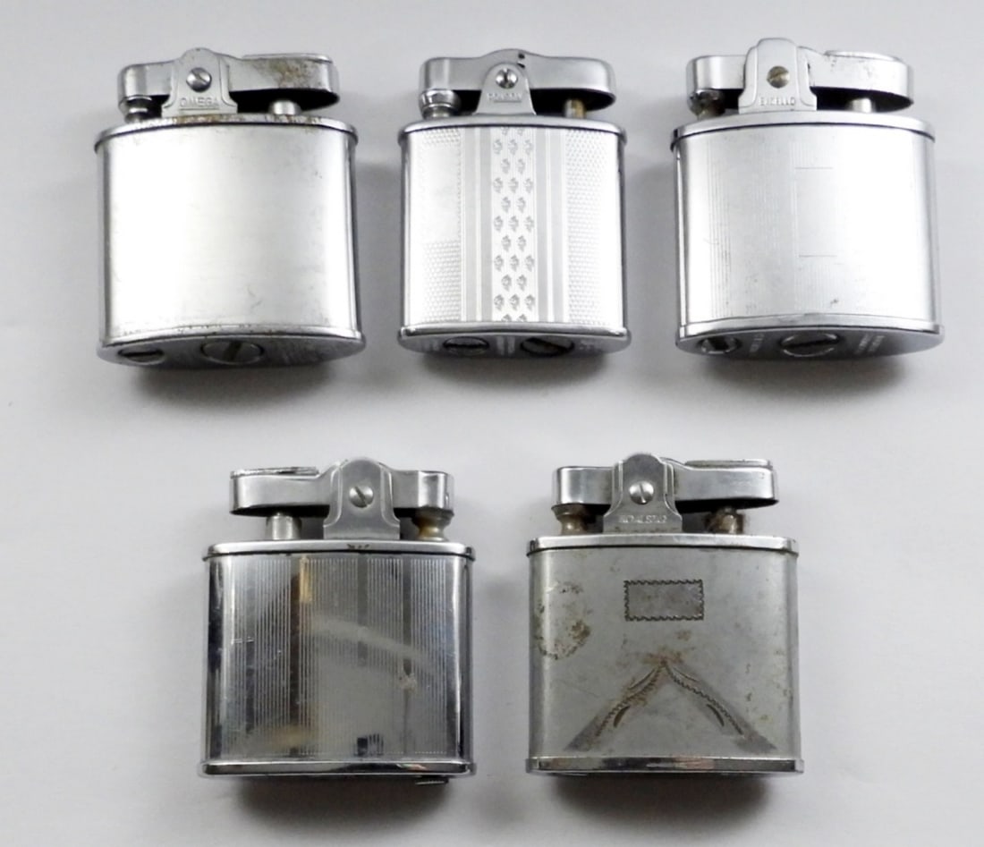 (5) VINTAGE SILVER TONE LIGHTERS (1 of 4)