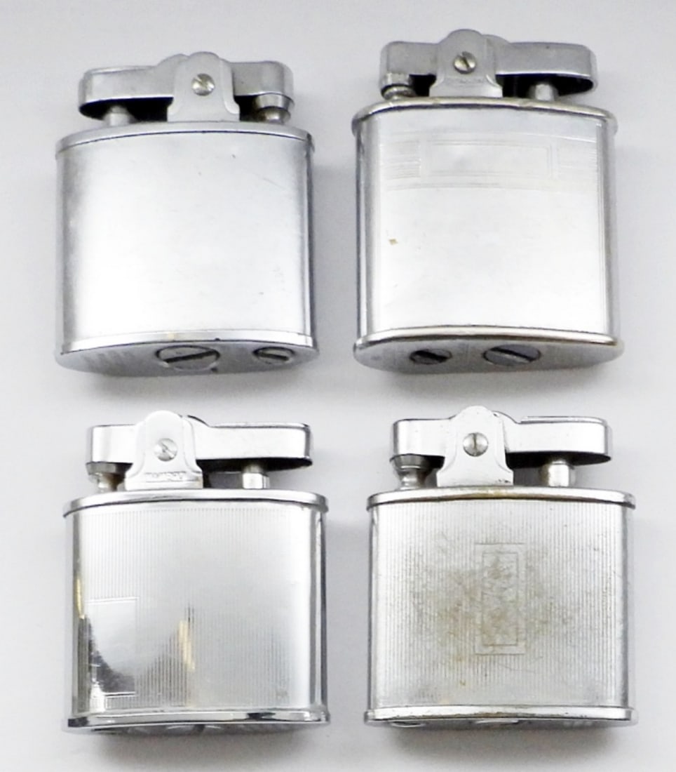(4) VINTAGE SILVER TONE LIGHTERS (1 of 4)